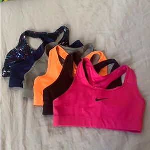 NIKE SPORTS BRAS LOT SMALL HIGH SUPPORT GAP 34B